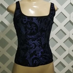Frederick of Hollywood Halter Corset blue and black 36